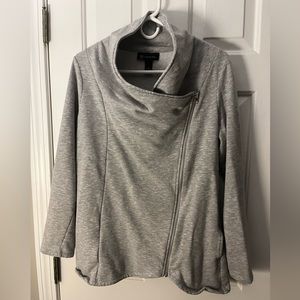 INC gray side zip sweatshirt XL